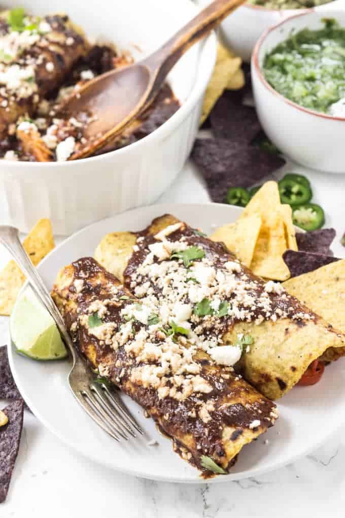 Paleo Enchiladas on a plate