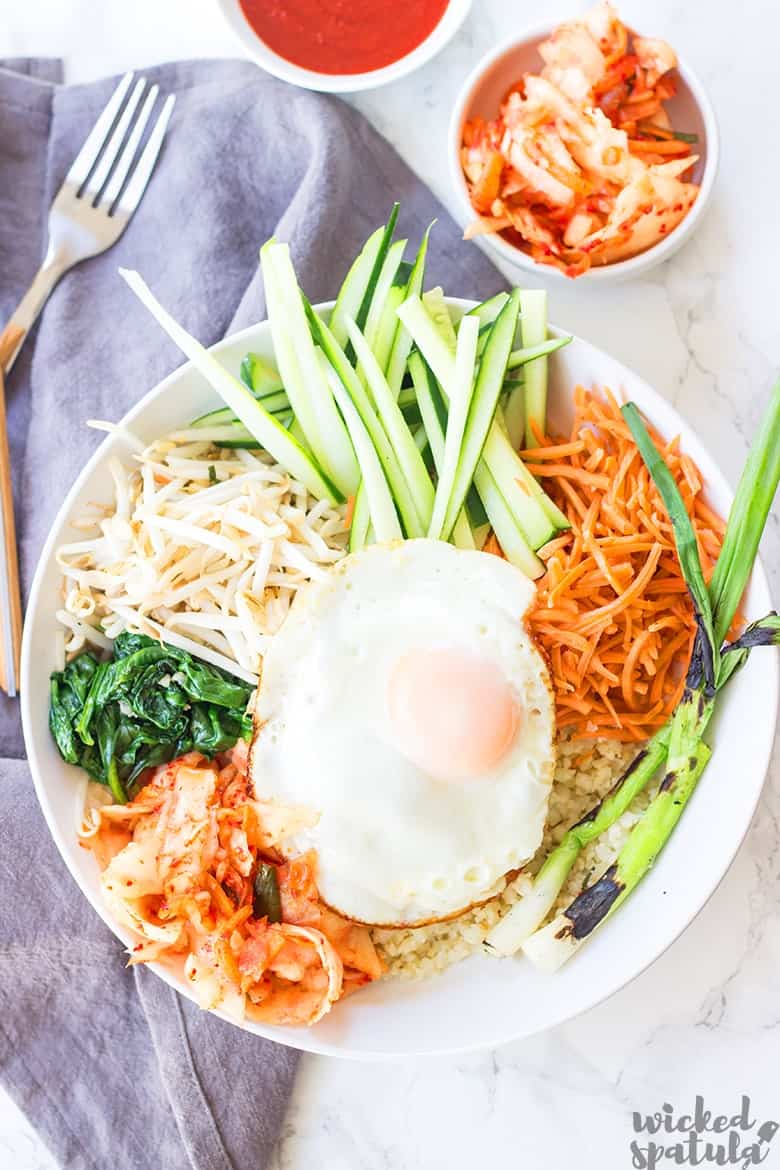 vegetarian bibimbap bowls