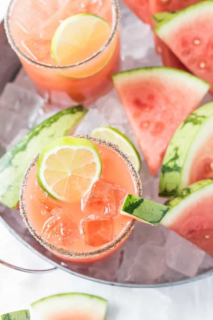 Salted Watermelon Margaritas | Wicked Spatula Salted Watermelon Margaritas | Wicked Spatula