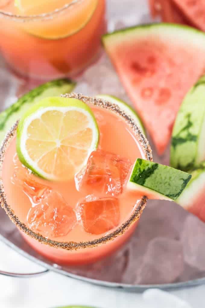Salted Watermelon Margaritas | Wicked Spatula Salted Watermelon Margaritas | Wicked Spatula