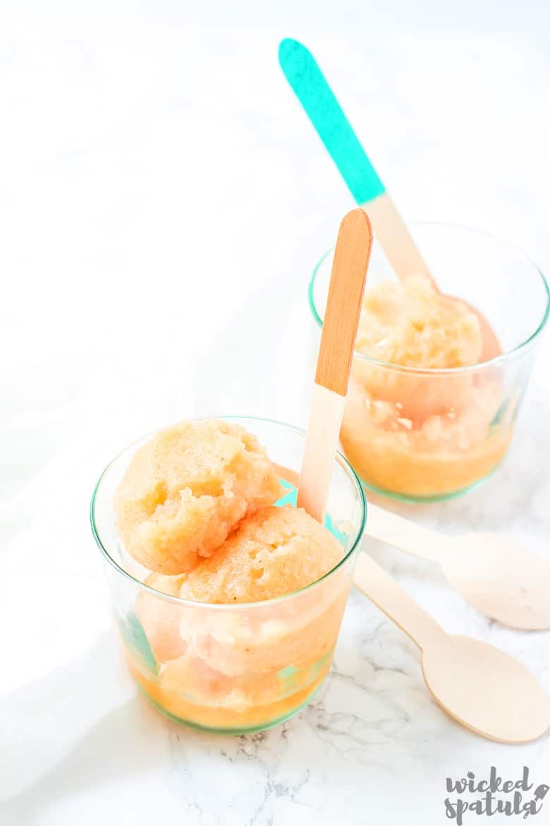 two servings of homemade sorbet