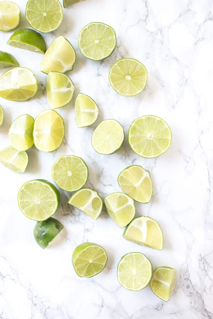 Sliced limes