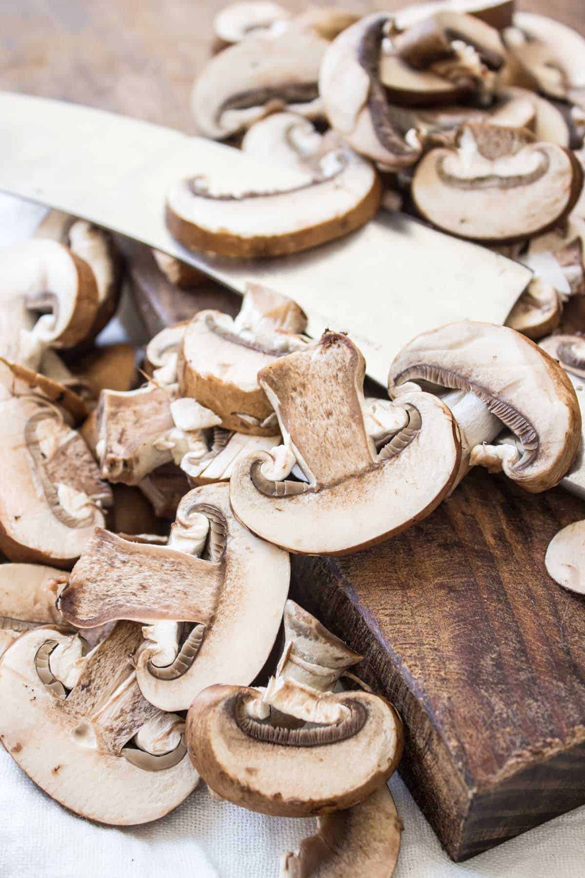 sliced mushrooms