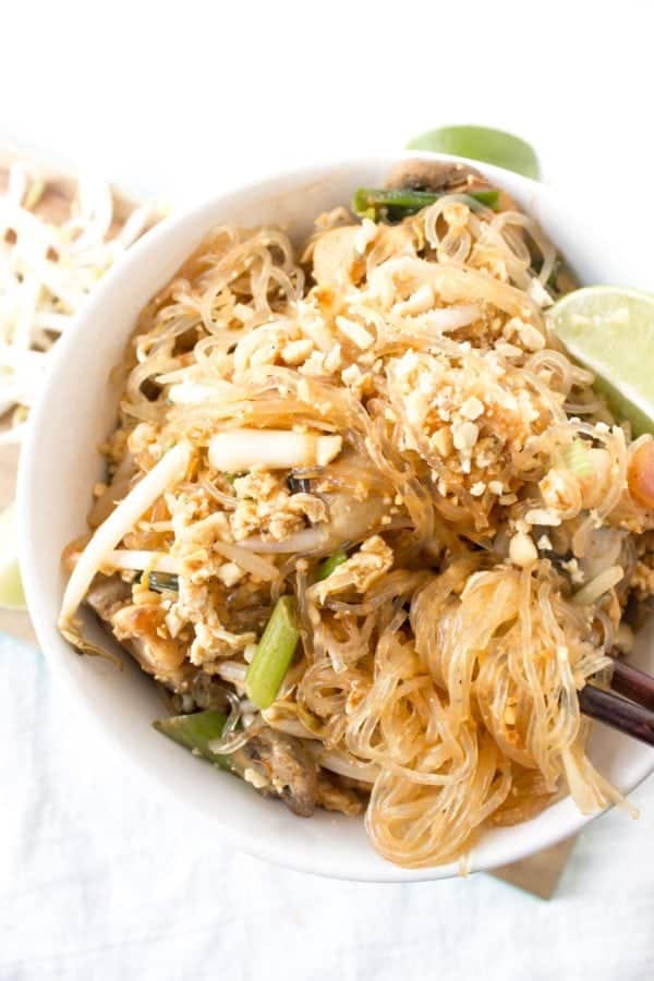 Low Carb Pad Thai! This delicious paleo meal tastes totally authentic and packs a nutritional punch!