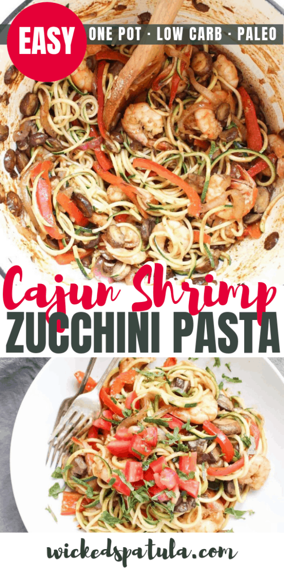 Cajun Shrimp Zucchini Pasta Recipe Shrimp And Zucchini Noodles