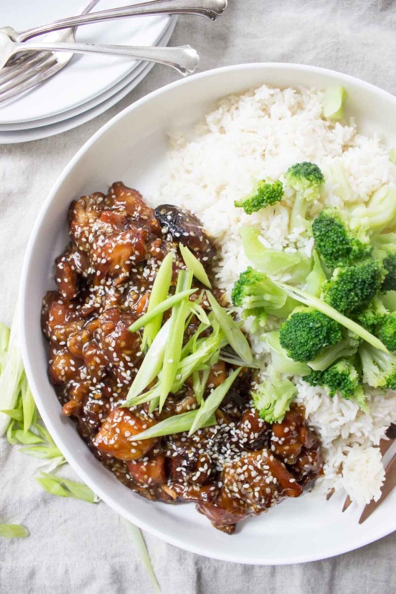 Paleo Slow Cooker Sesame Chicken | Wicked Spatula