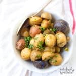 Slow cooker potatoes in a bowl