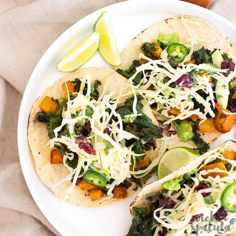 plate of vegan tacos