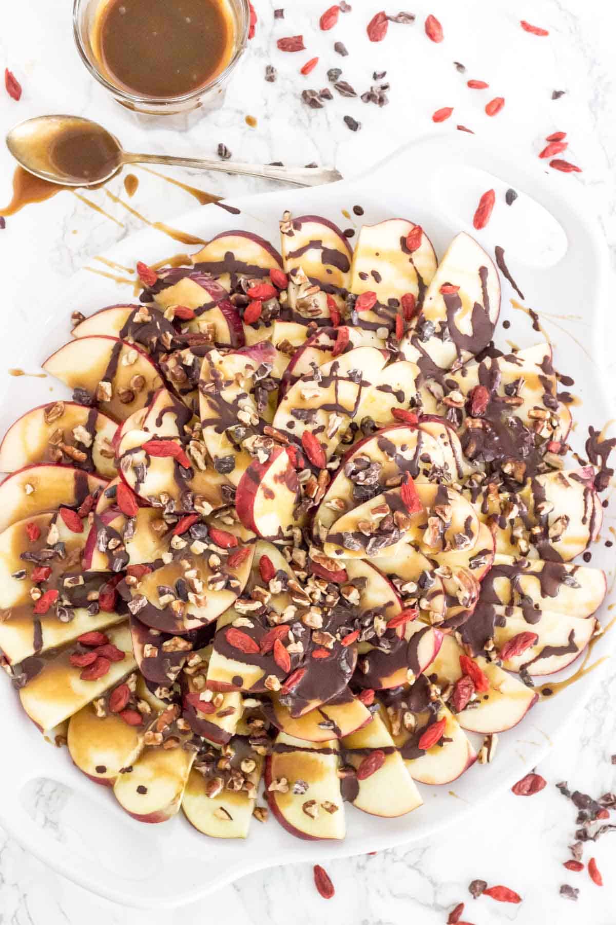 Caramel Apple Superfood Nachos topv iew