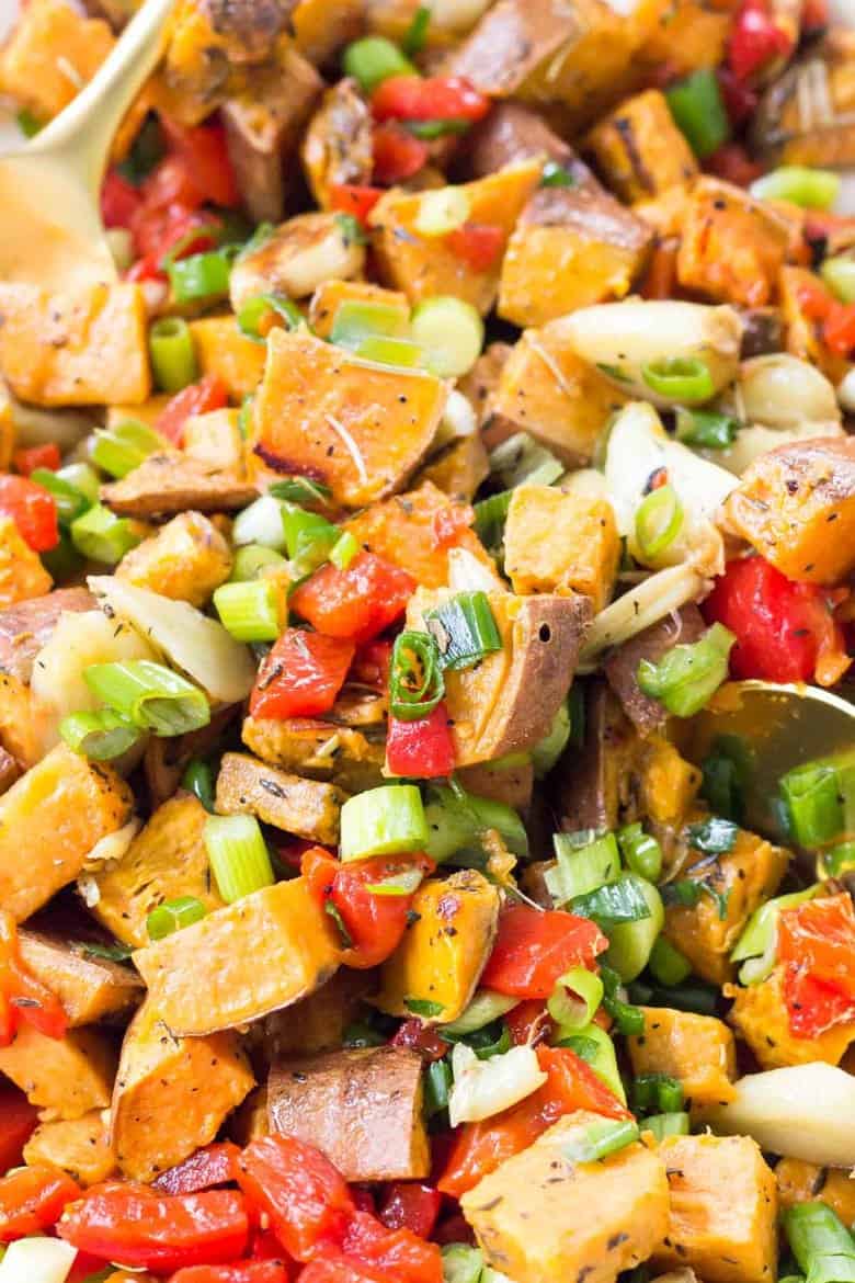 Roasted Sweet Potato Salad close-up