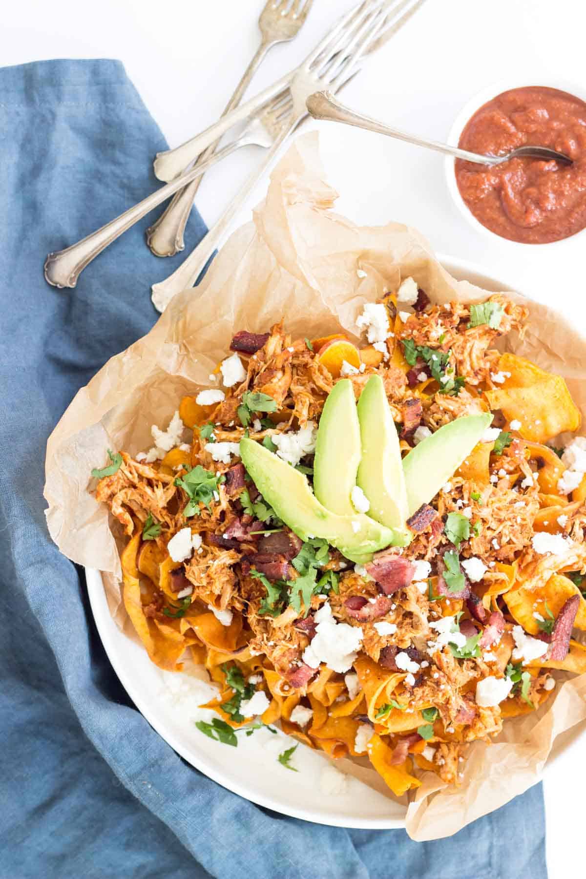 These Paleo BBQ Chicken Nachos are absolutely delicious