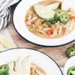 Healthy Paleo White Turkey Chili Recipe - Bowl of soup ready to eat