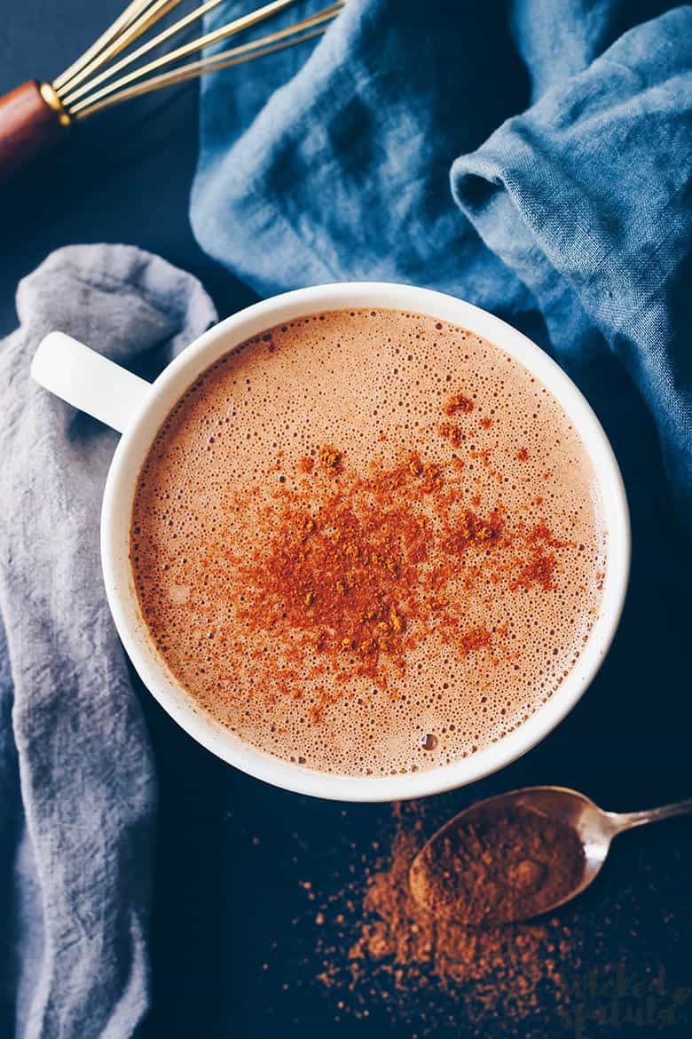 paleo hot cocoa overhead shot