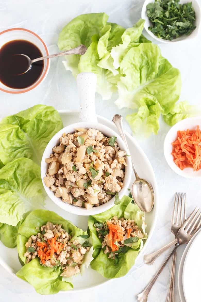 Meal Prep Thai Chicken Lettuce Cups (Whole30 Paleo) • Tastythin