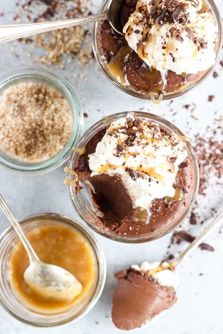 This Paleo Chocolate Mousse w/ Habanero Salted Caramel is a delicious dessert that's perfect for any special occasion! The combo of sweet + spicy is superb