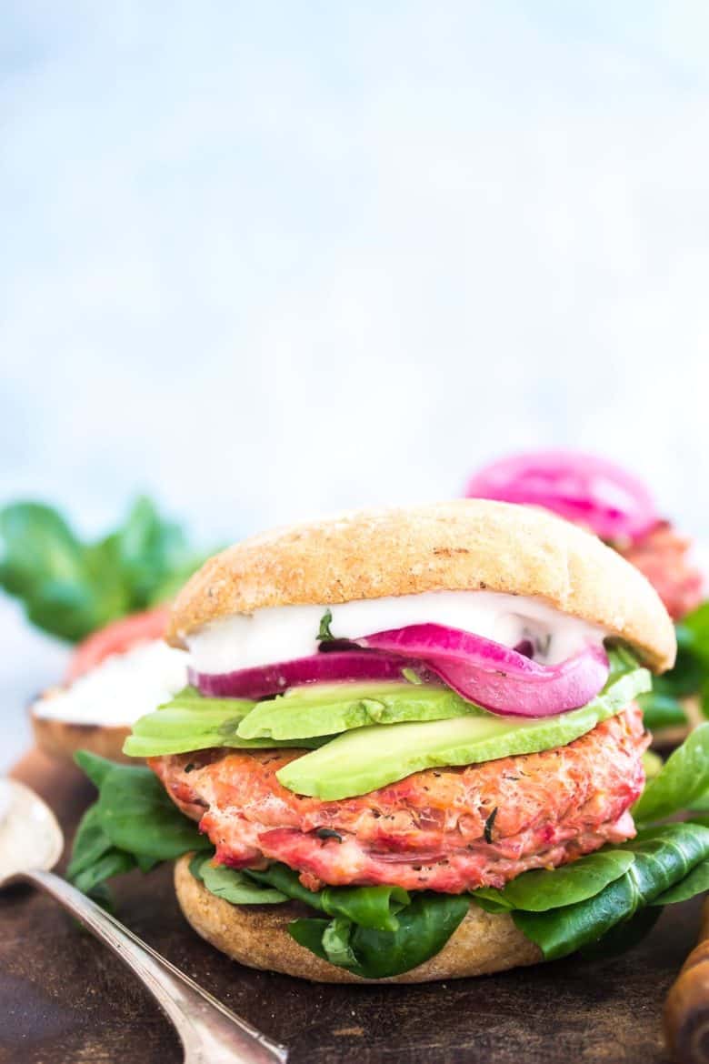 These healthy veggie turkey burgers are packed with beets, carrots, zucchini, and onion giving these burgers a fantastic flavor and an extra healthy boost.