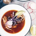 This Paleo Posole is grain free (read hominy free) but still packed with flavor! It's made in the Instant Pot which means hands-off and fuss free!