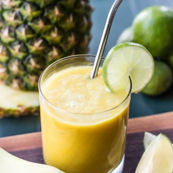 Anti-Inflammatory Turmeric Pineapple Smoothie Recipe - Finished Smoothie