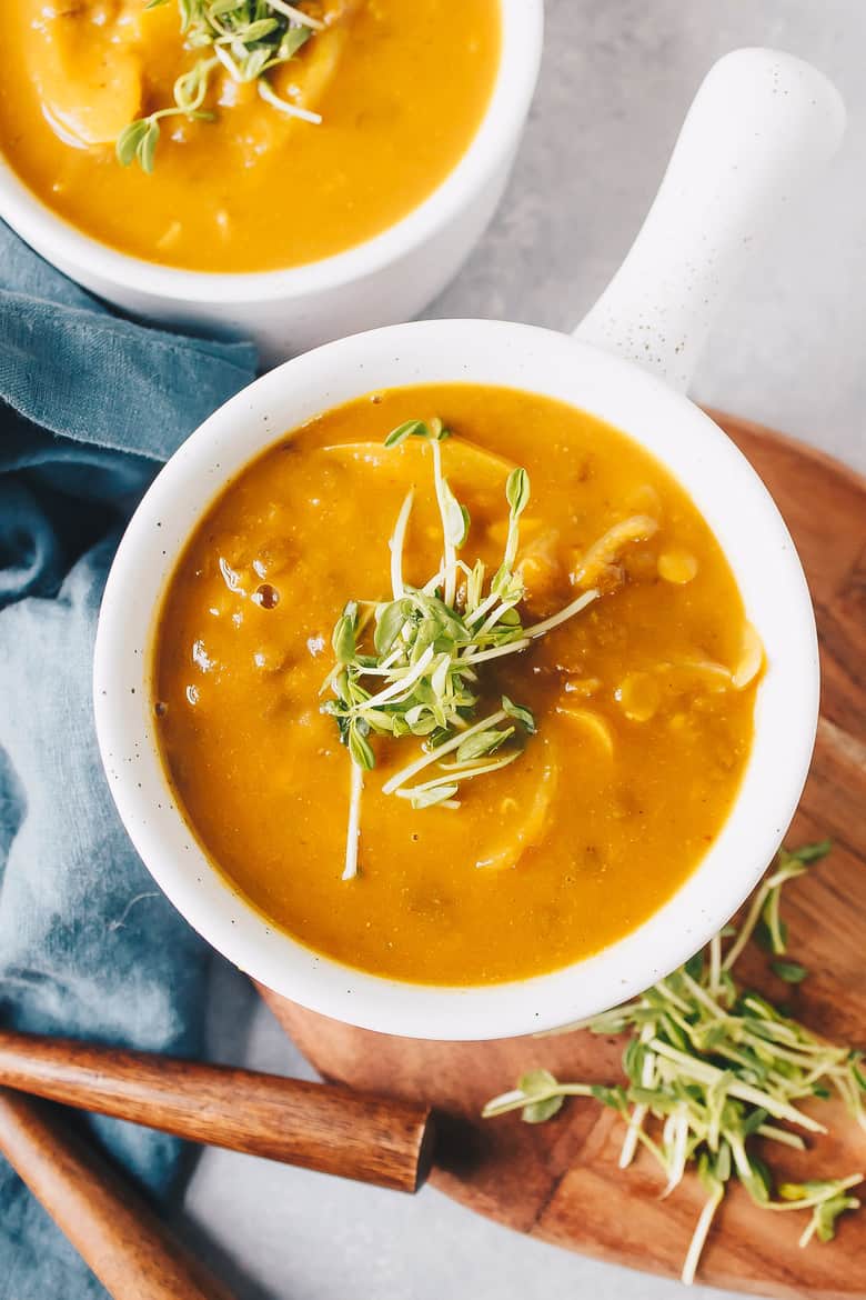 Curried Pumpkin and Lentil Soup Wicked Spatula