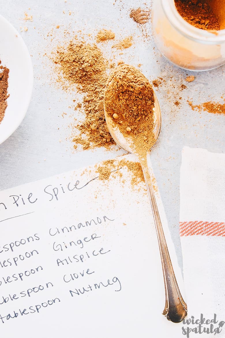 pumpkin pie spice ingredients on card