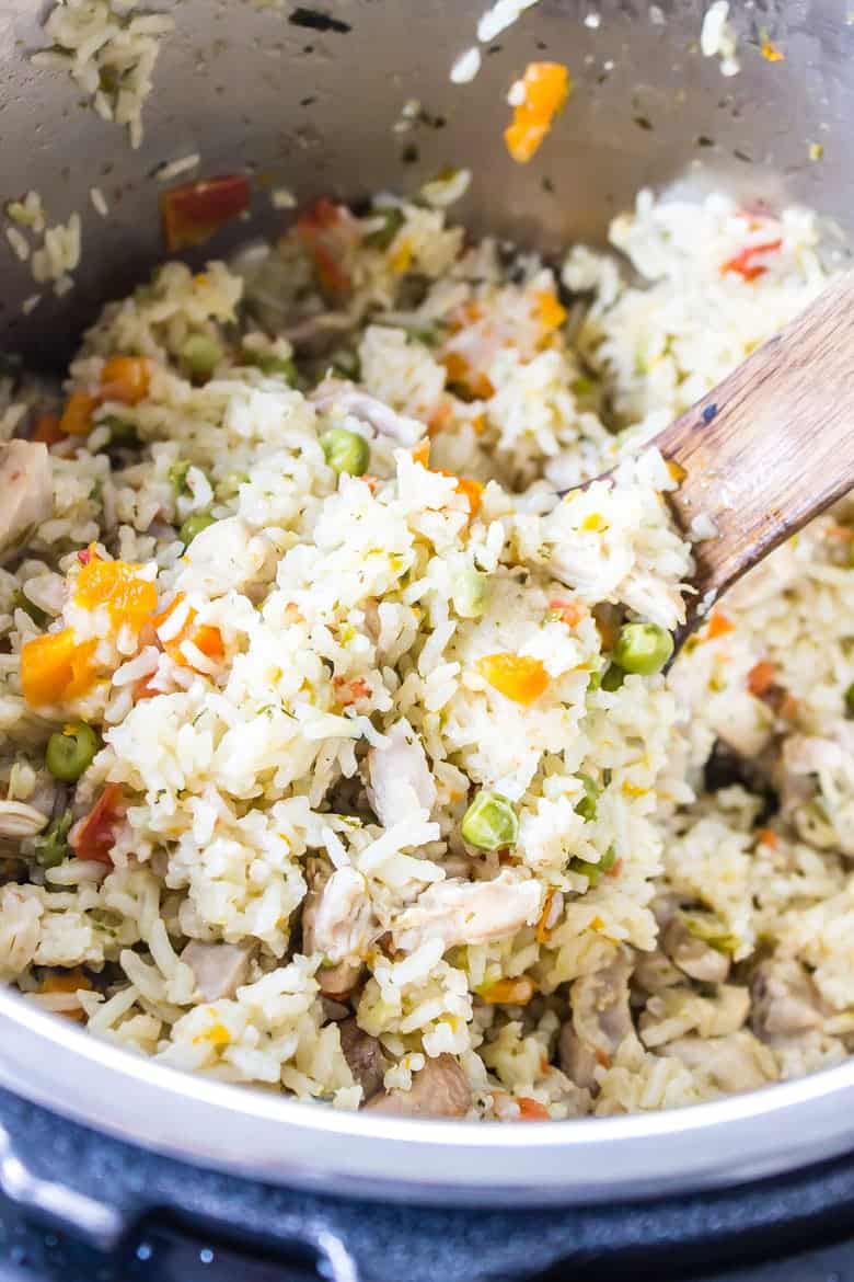 Instant Pot Latin Chicken and Rice - Wicked Spatula