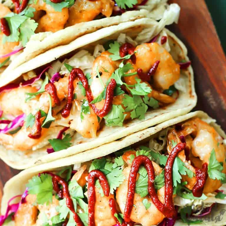 Easy Bang Bang Shrimp Tacos Recipe | Wicked Spatula