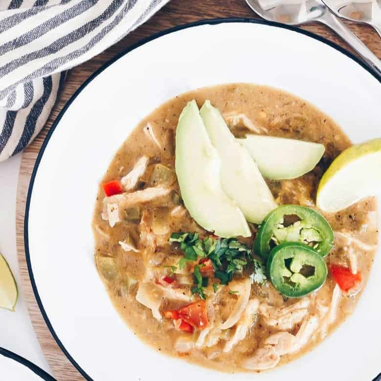 Healthy Paleo White Turkey Chili Recipe - Wicked Spatula