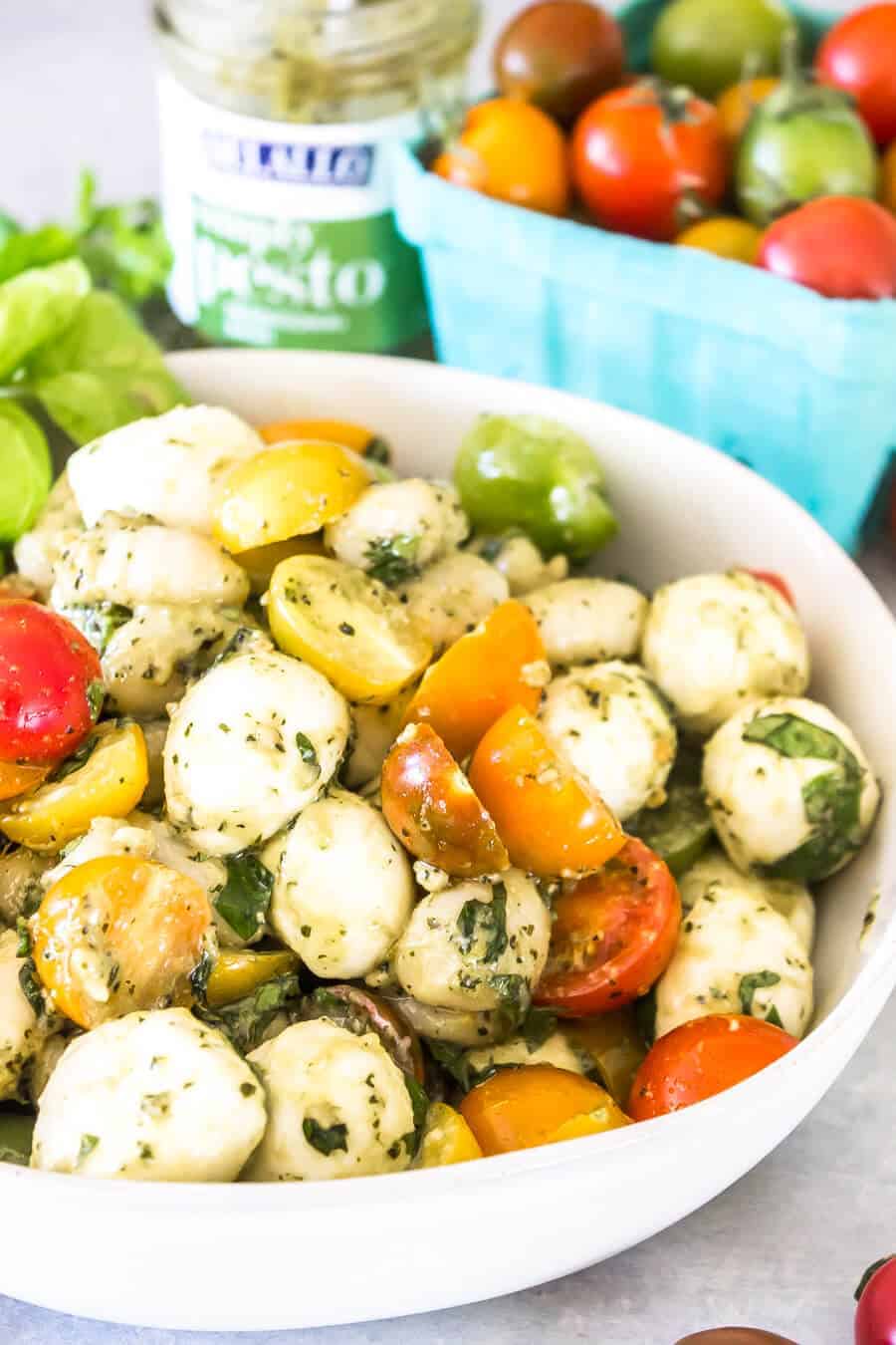 Gnocchi Caprese Salad (gluten free option) Wicked Spatula