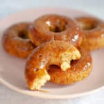 Paleo Maple Glazed Donut Recipe - Donuts On Plate Front View