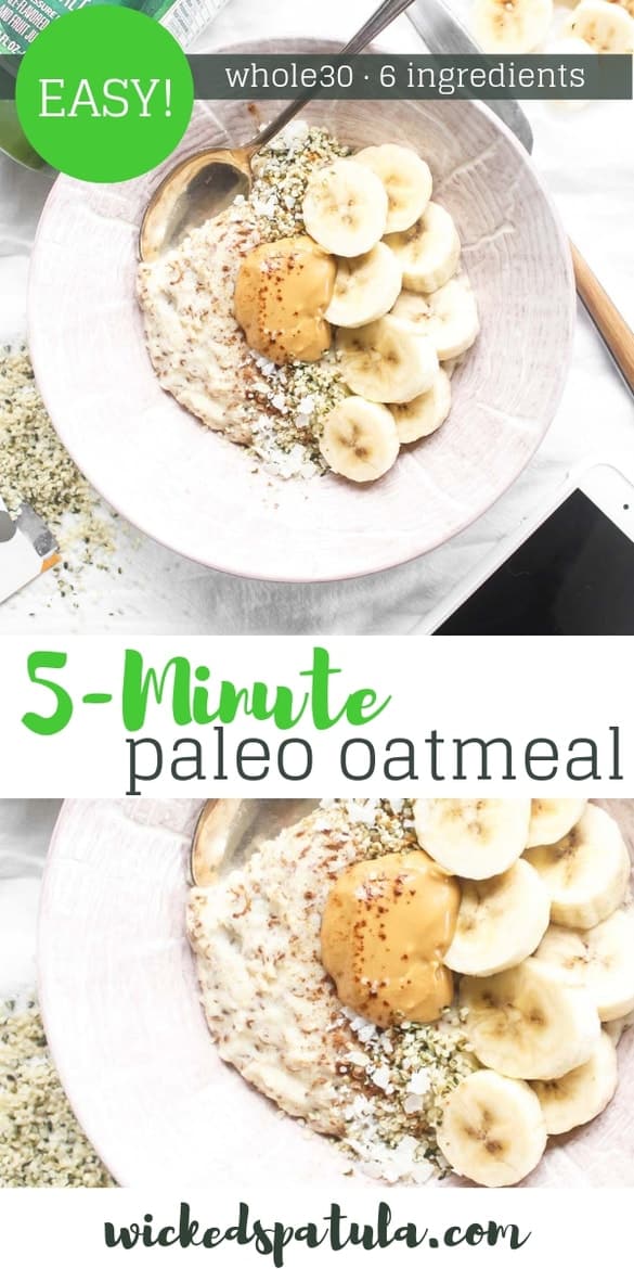 Paleo Oatmeal - Pinterest image