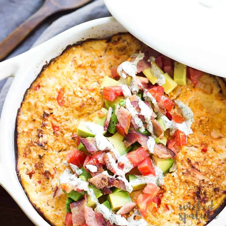 Whole30 Paleo Buffalo Chicken Casserole Recipe Wicked Spatula