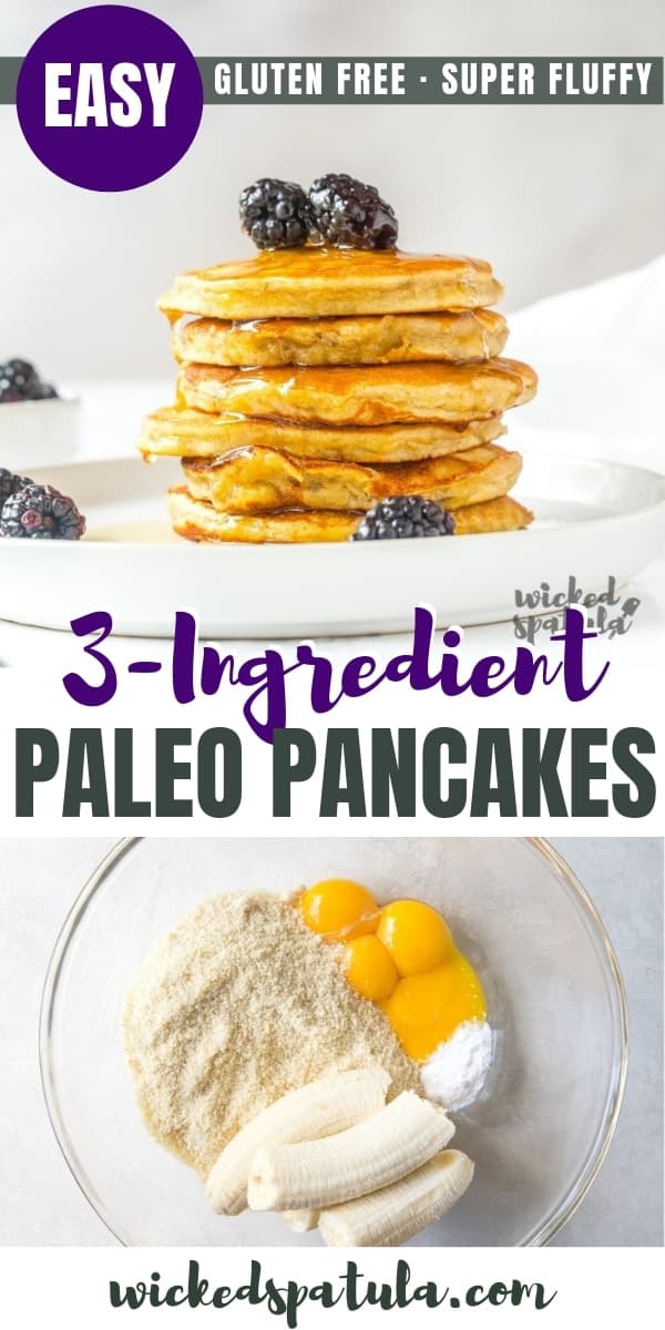 Paleo Banana Pancakes Pin Image