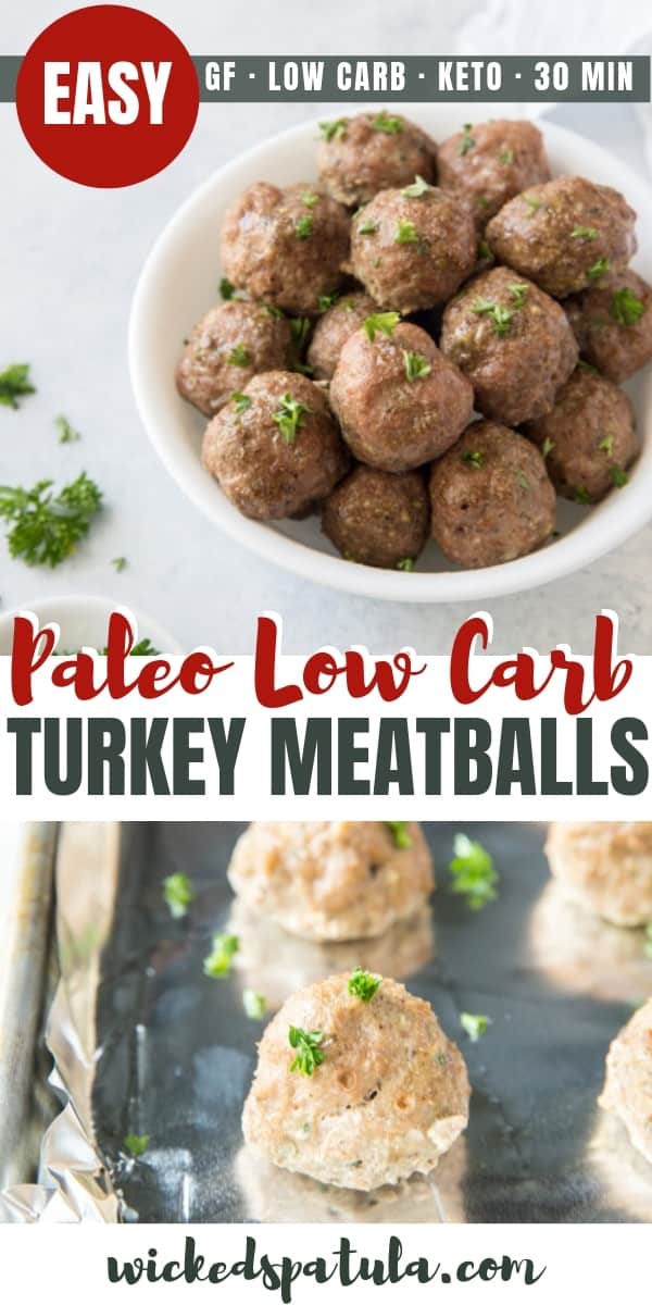 Paleo low carb turkey meatballs recipe