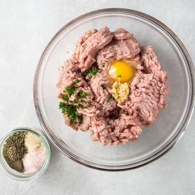 ingredients for paleo ground turkey meatballs