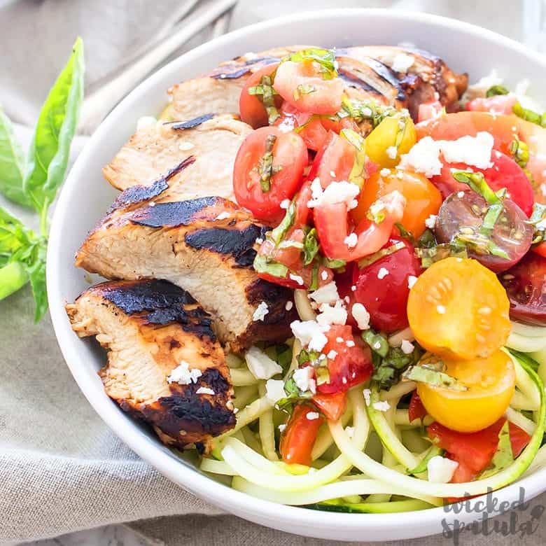 grilled bruschetta chicken bowl