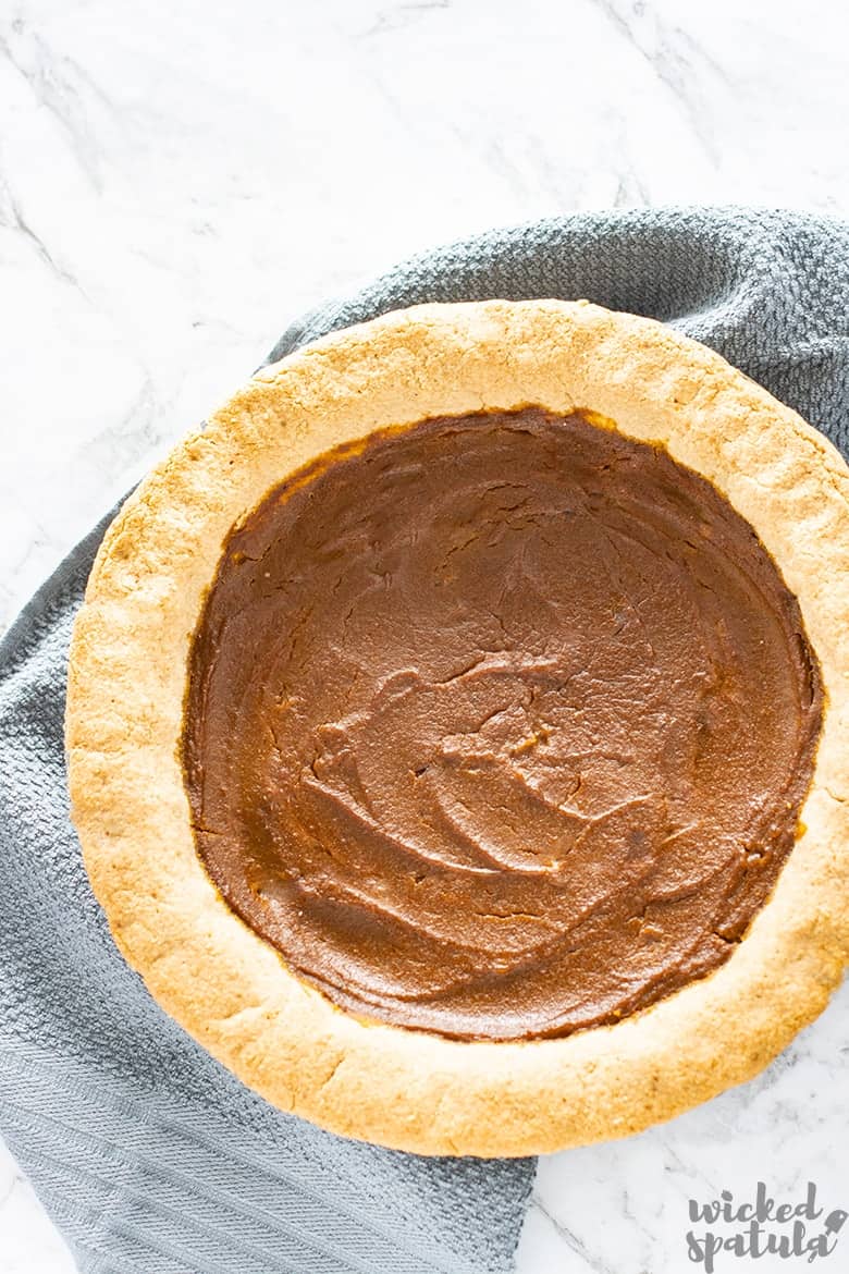 dairy-free pumpkin pie baked