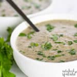 bowl of dairy-free cream of mushroom soup