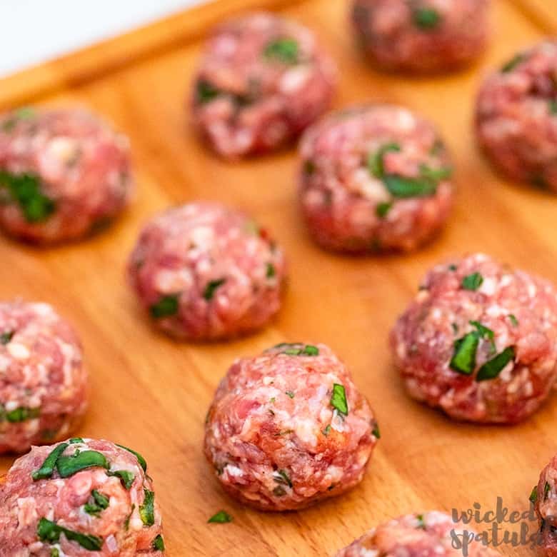 paleo Italian meatballs rolled into balls