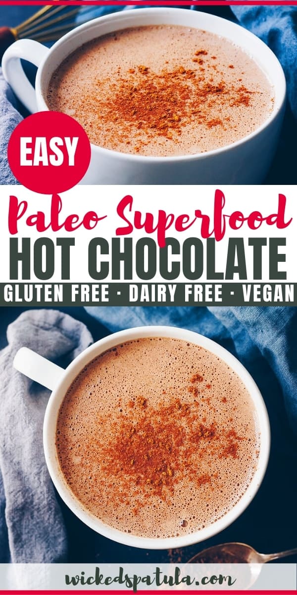 Dairy-Free Paleo Hot Chocolate With Coconut Milk - Pinterest Image