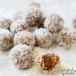 no bake energy balls scattered