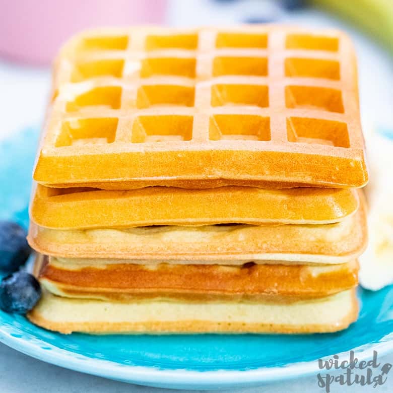 stack of almond flour waffles