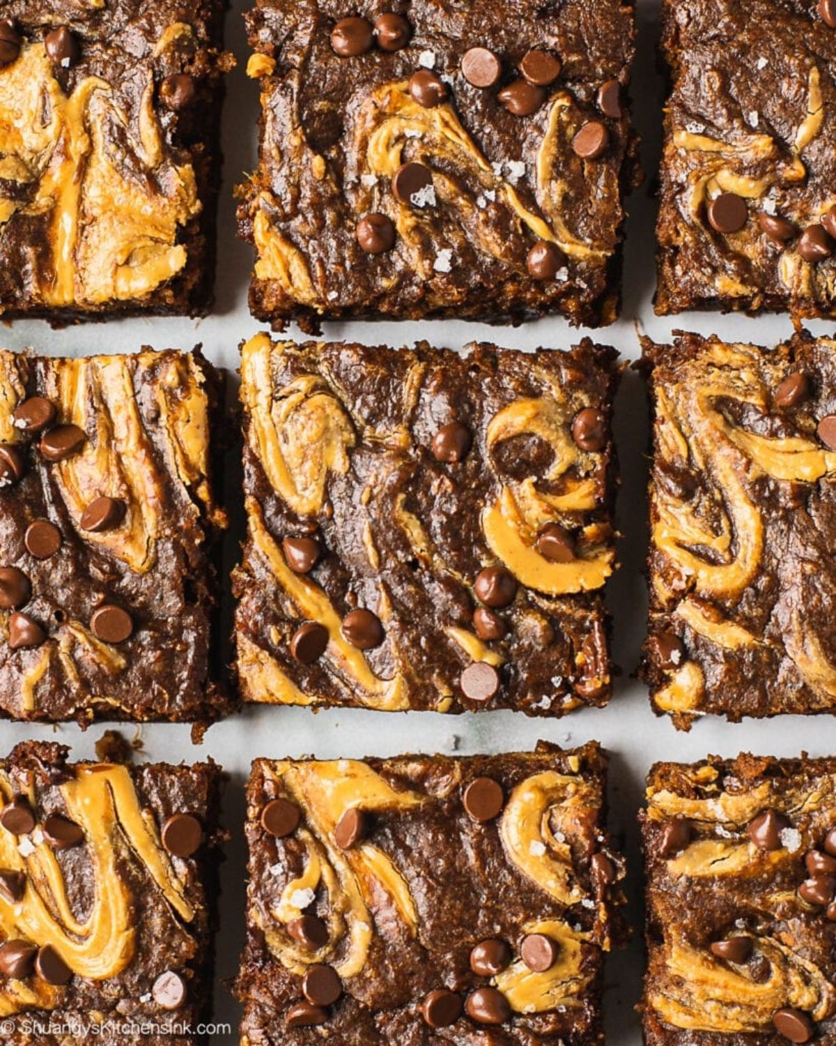A platter of sweet potato brownie squares