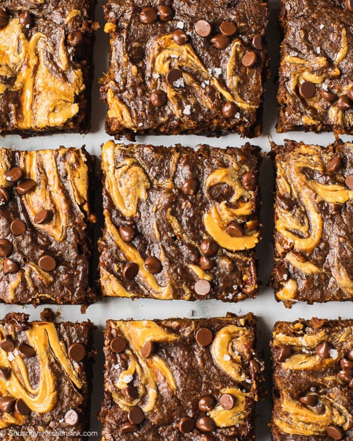 squares of sweet potato brownie