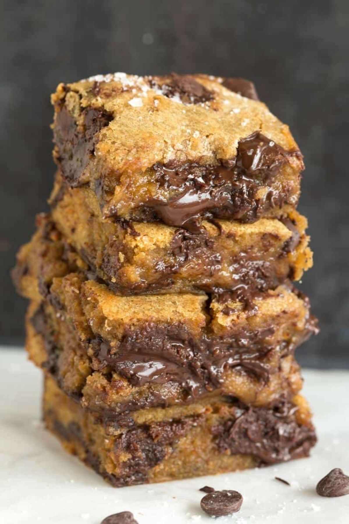 A pile of gooey brownies