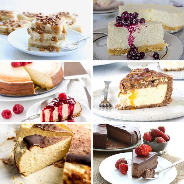 Keto cheesecake collage