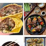 Keto steak dinner collage