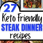 Keto steak dinner collage