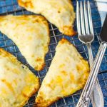 Tuna melts on wire cooling rack with forks