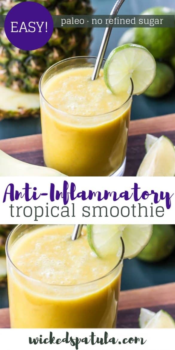 AntiInflammatory Turmeric Pineapple Smoothie Recipe Wicked Spatula