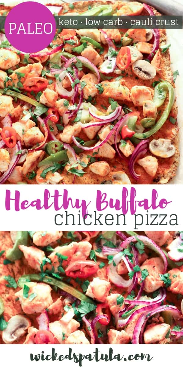 Buffalo Chicken Pizza - Pinterest image